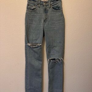 Classic Blue Distressed Women Jeans